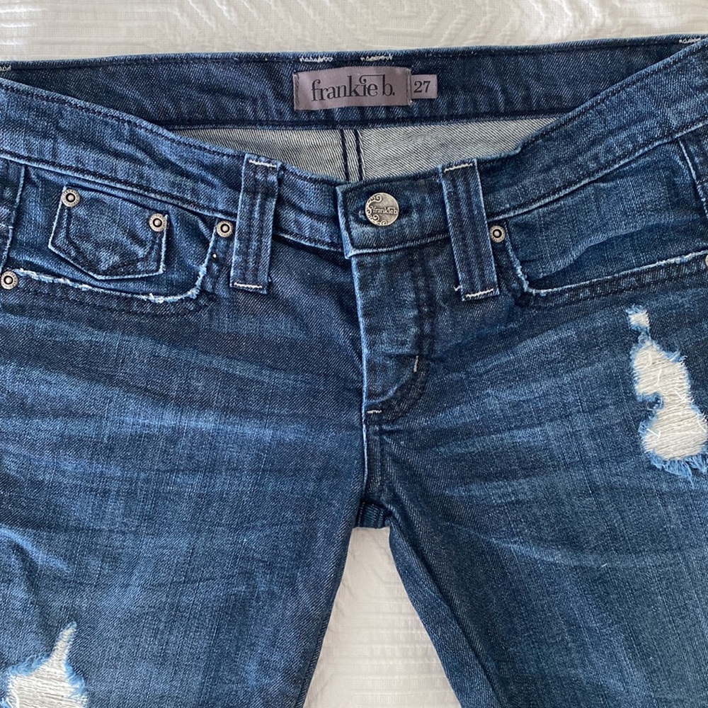 Vintage Frankie b Low Rise Dark Wash Jeans Size 27 - Picture 5 of 14